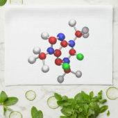 Molecule 3-D Rendering Theedoek (Gevouwen)