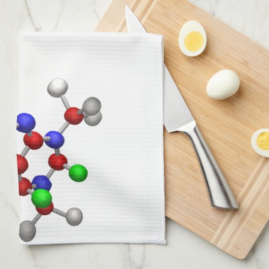 Molecule 3-D Rendering Theedoek (Quarter Fold)