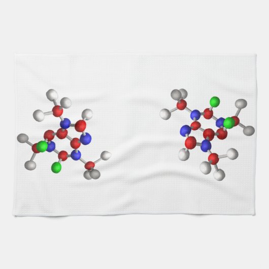 Molecule 3-D Rendering Theedoek (Horizontaal)