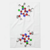 Molecule 3-D Rendering Theedoek (Verticaal)