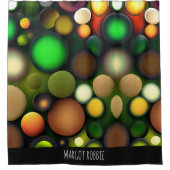 Molecule cirkels regenboog patroon douchegordijn (Voorkant)