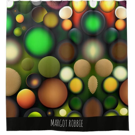 Molecule cirkels regenboog patroon douchegordijn (Voorkant)