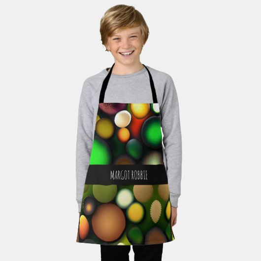 Molecule cirkels regenboog patroon schort (Gedragen)