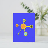 Molecule in 3D Briefkaart (Staand voorkant)