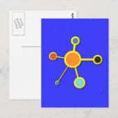 Molecule in 3D Briefkaart (Voorkant / Achterkant)
