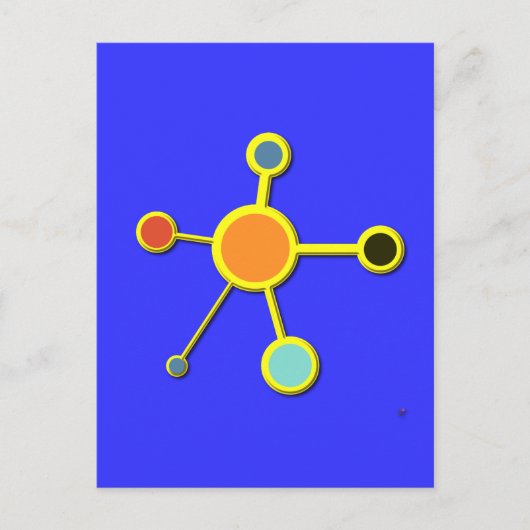 Molecule in 3D Briefkaart (Voorkant)