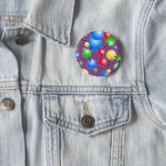 Molecule Wallpaper Ronde Button 5,7 Cm (In situ)