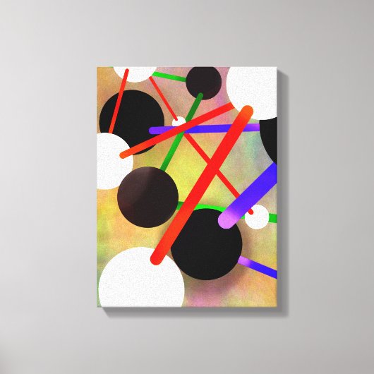 Moleculen in beweging - Abstracte canvasprint Canvas Afdruk (Voorkant)