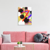 Moleculen in beweging - Abstracte canvasprint Canvas Afdruk (Insitu (Woonkamer))