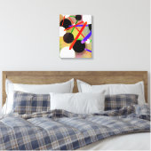 Moleculen in beweging - Abstracte canvasprint Canvas Afdruk (Insitu (Slaapkamer))