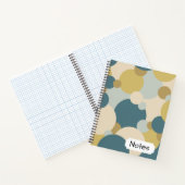 Moleculen in geel en blauw Spiraalboek Notitieboek (Binnen)