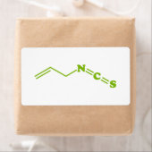 Molecuulformule van Wasabi Allyl Isothiocyanate Etiket (Insitu)