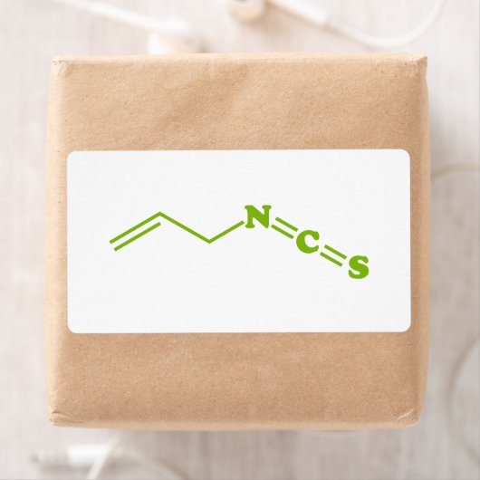 Molecuulformule van Wasabi Allyl Isothiocyanate Etiket (Insitu)