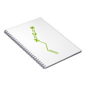 Molecuulformule van Wasabi Allyl Isothiocyanate Notitieboek (Rechterzijde)