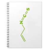 Molecuulformule van Wasabi Allyl Isothiocyanate Notitieboek (Voorkant)