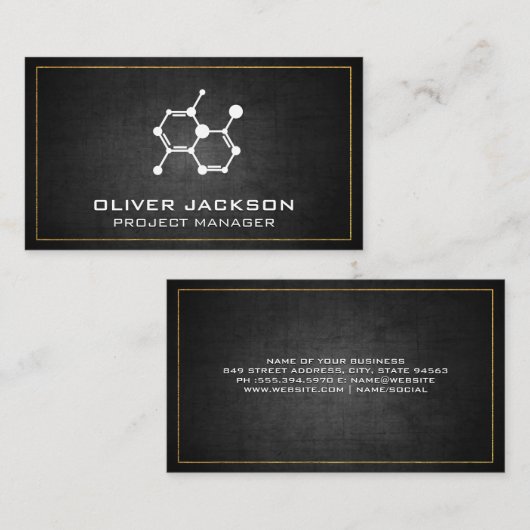 molecuulpictogram | wetenschapper visitekaartje (Voorkant / Achterkant)