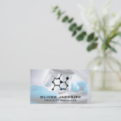 molecuulpictogram | wetenschapsmicroscoop visitekaartje (Staand voorkant)