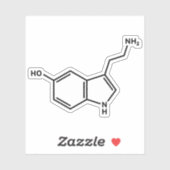 Molecuulstructuur van serotonine sticker (Vel)