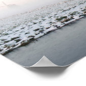 Molen in de sneeuw in de winter poster (Hoek)