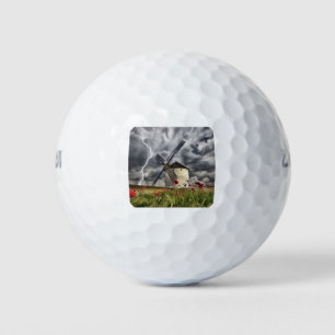 Molen in een storm golfballen