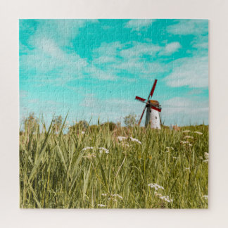 Molen in gras legpuzzel
