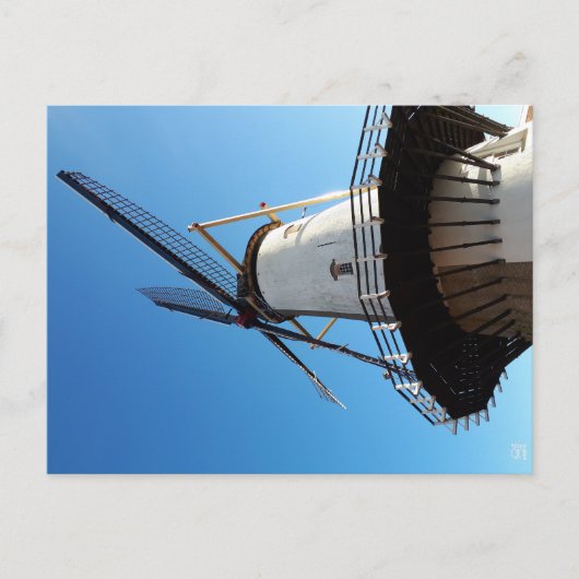 Molen in Nederland in Willemstad. Briefkaart (Voorkant)