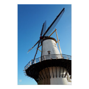 Molen in Nederland in Willemstad. Perfect Poster