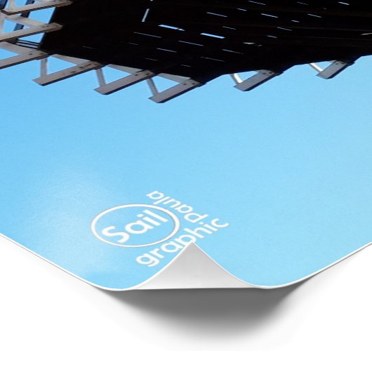 Molen in Nederland in Willemstad. Perfect Poster (Hoek)