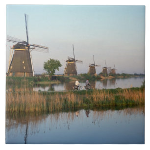 Molen, Kinderdijk, Nederland Tegeltje