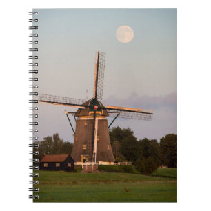 Molen onder een volle maan notitieboek