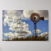 Molen scène God maakte landelijk leven Poster   (Voorkant)