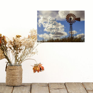 Molen scène God maakte landelijk leven Poster  