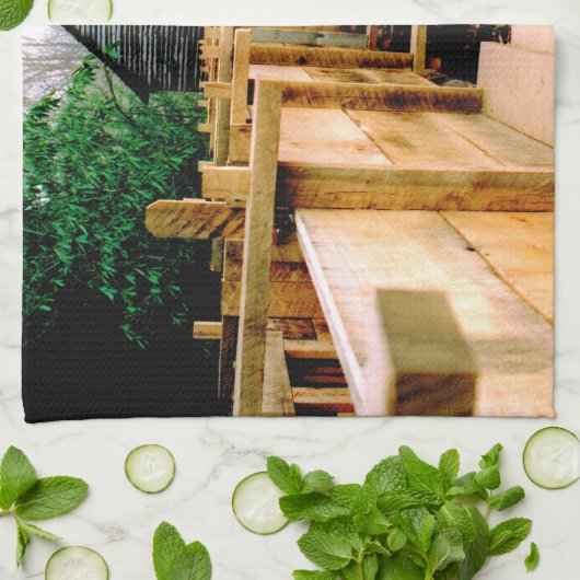 molen scène theedoek (Gevouwen)