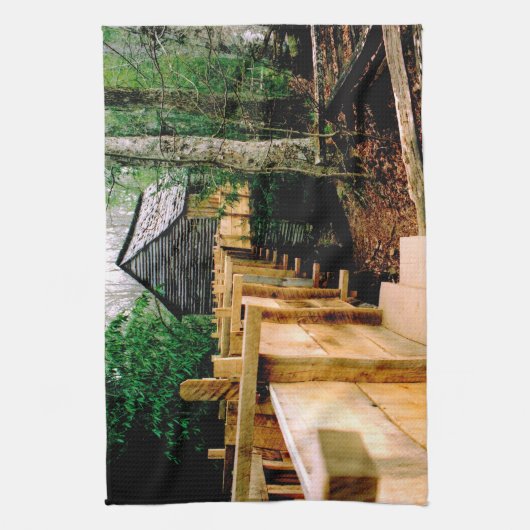 molen scène theedoek (Verticaal)