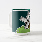 Molen Tweekleurige Koffiemok (Voorkant links)