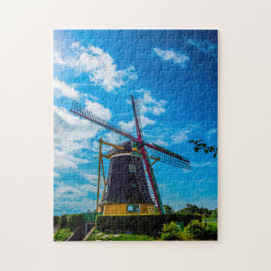 Molen van Amsterdam Holland. Legpuzzel