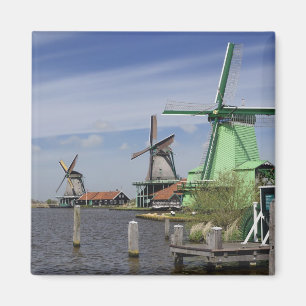 Molen, Zaanse Schans, Holland, Nederland 2 Magneet