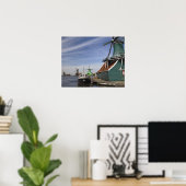 Molen, Zaanse Schans, Holland, Nederland Poster (Thuiskantoor)
