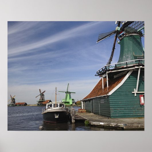 Molen, Zaanse Schans, Holland, Nederland Poster (Voorkant)