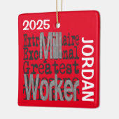 Molenarbeider Buitengewoon DOUANE Keramisch Ornament (Links)