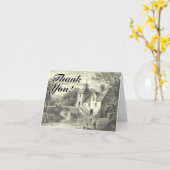 Molenbouw met waterrad, "Dank je wel!" Kaart (Gele Bloem)