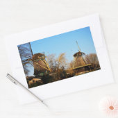 Molens in Nederlands landschap. Rechthoekige Sticker (Envelop)