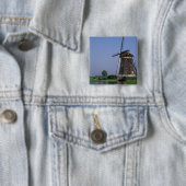 Molens, Leidschendam, Nederland Vierkante Button 5,1 Cm (In situ)