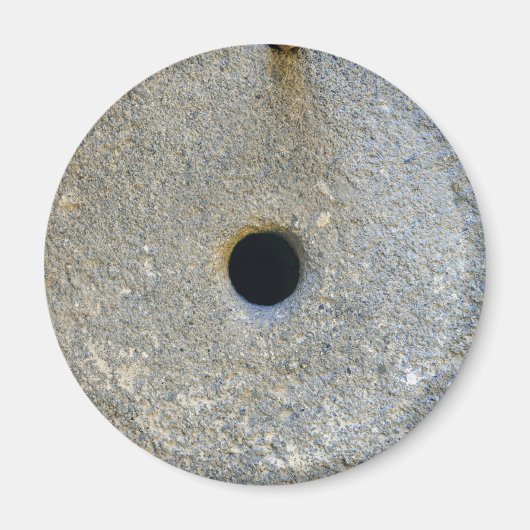 molensteen van meel of van steen, tarwebrood magneet (Voorkant)