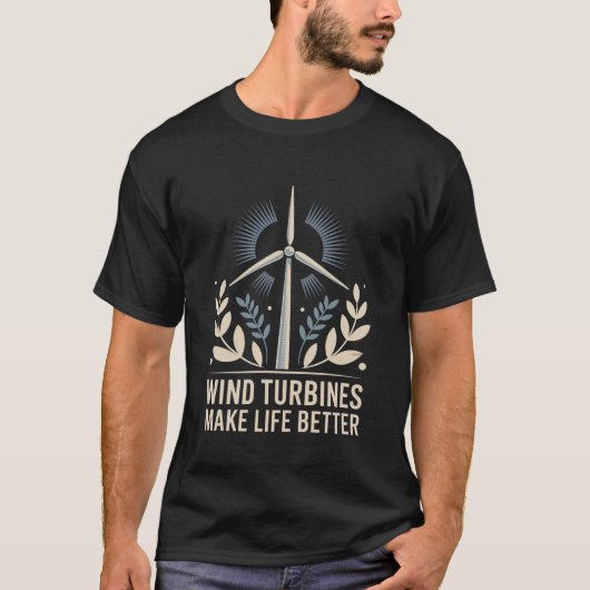 Molentechnicus Operator, Windturbines Maken L T-shirt (Voorkant)