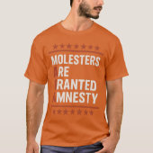 MOLESTERS KRIJGEN AMNESTIE. T-SHIRT (Voorkant)