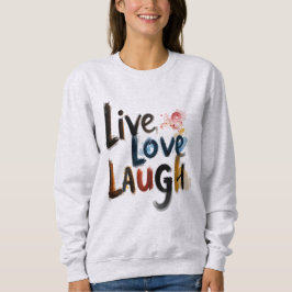Moletom Básico Feminino Live Love Laugh Trui