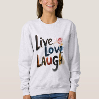 Moletom Básico Feminino Live Love Laugh Trui
