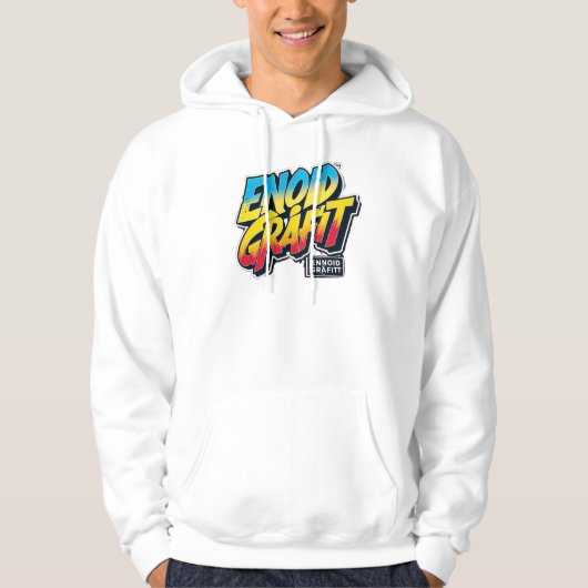 Moletom branco ENNOID GRÁFITT logo colorido  Hoodie (Voorkant)