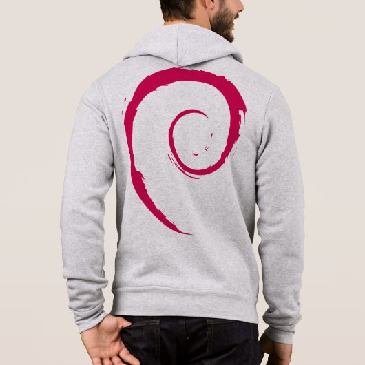 Moletom com Zíper Debian Hoodie (Achterkant)